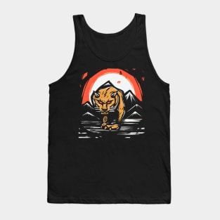 Zen Cartoons Japan, Tiger Mountains Tank Top